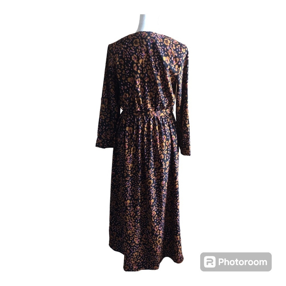 Animal Print Faux Wrap Maxi Dress — Size XS — NWOT - Picture 2 of 4